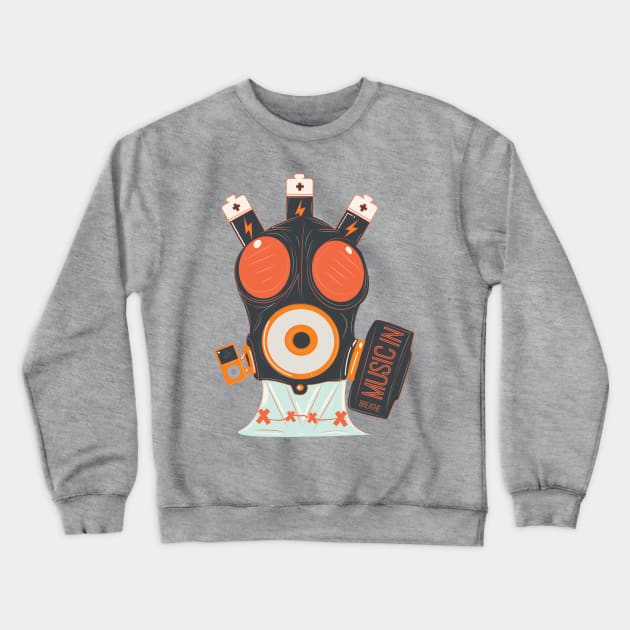 Music is a gas and so is this zombie! Crewneck Sweatshirt by LiamZed